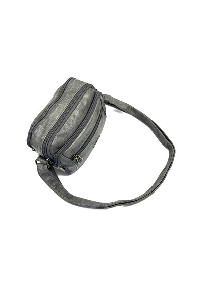 Sanmorris 5 Bölmeli Suni Deri Küçük Çapraz Askılı Omuz Çantası Sı-05 Grey