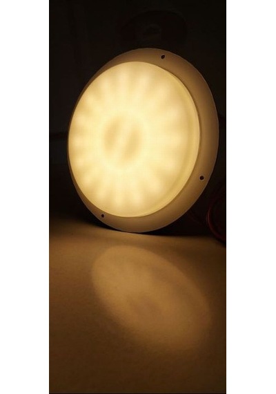 LED MARİNE TEKNE KARAVAN YUVARLAK LAMBA 12 V DC GÜNIŞIĞI