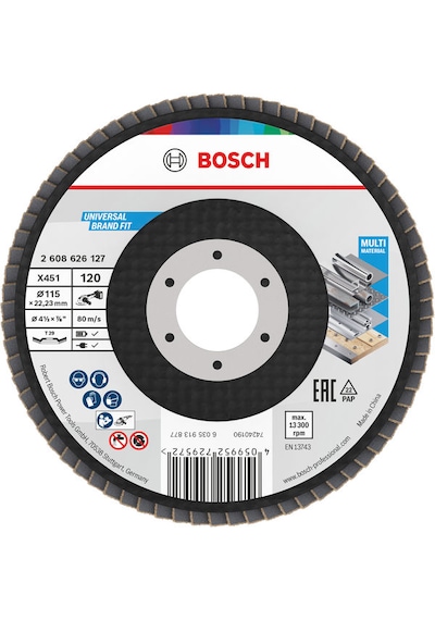 Bosch X451 Flap Disk 120k 115mm 60ad
