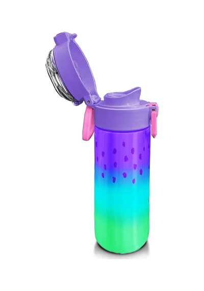 Coral High Kids Mor Lila Renk Geçişli Pipetli Ve Direkt İçim Çelik Termos 500 Ml 31850 Lila
