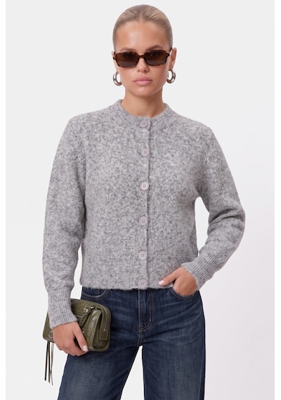Ritnice Kadın Warm Soft Dokulu Basic Gri Triko Hırka