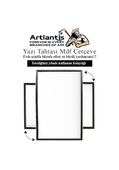Duvara Monte Beyaz Yazı Tahtası 45x60 Cm Mdf 1 Adet Laminant Yazı Tahtası Mdf Çerçeveli Askılı Okul Ofis Büro