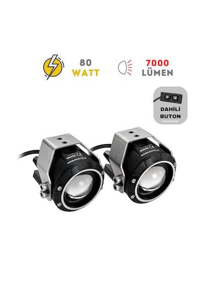 Knmaster Gravox 80w 3 Renkli Motosiklet Led Sis Farı 1