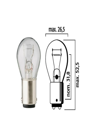 Ampul 12v 21 5w 1176 Düz Tırnak 2 Adet