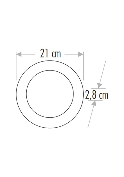 18 Watt Panel Led Armatür Sıva Üstü Yuvarlak Ct 5233 Günışığı Sarı Işık 3200k Alüminyum Kasa Beyaz