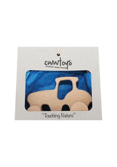 Cwwtoys Pratik Traktör Ahşap Oyuncak, Masif Kayın Ağacı, 18 Ay+