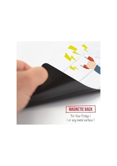 Dünya Magnet Aylık Magnet Planlayıcı, 35x50 Cm Katlanabilir Silinebilir Mıknatıslı Yazı Tahtası Pano + 3 Kalem Açık Gri