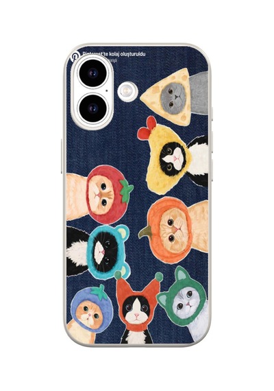 Arvencase Apple iPhone Uyumlu 17 Uyumlu Hd Kalite Orta Sertlikte Baskılı Desenli Silikon Renk8 Renk8
