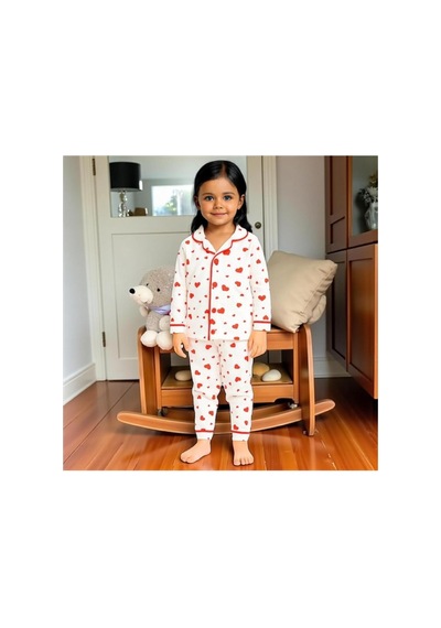 Altıntaş Baby %100 Pamuk Kruvaze Yaka Kalp Desenli Önden Düğmeli Mevsimlik Pijama Takımı Ekru Ekru Altıntaş Baby %100 Pamuk Kruvaze Yaka Kalp Desenli Önden Düğmeli Mevsimlik Pijama Takımı Ekru Ekru