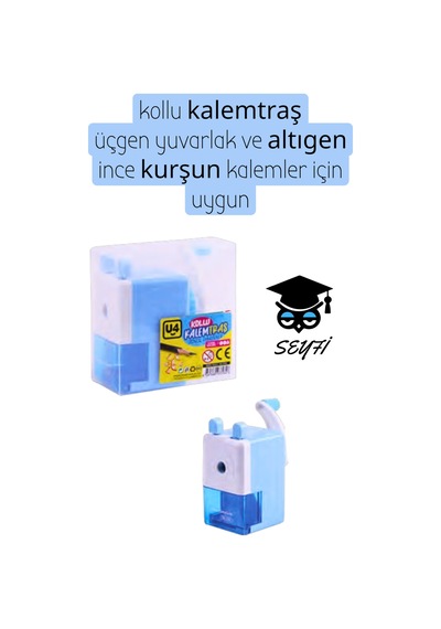 Kollu Kalemtraş Üçgen Yuvarlak Ve Altıgen İnce Kurşun Kalemler İçin Uygun
