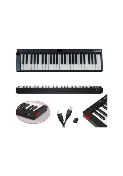 Midex İmpressive Paket - 5 Stüdyo Ekipmanları Seti Monitör Mikrofon Ses Kartı Kulaklık Midi Klavye Pad Controller