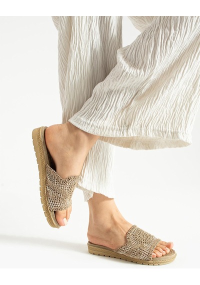 Moda Devrin Vizon Önü Açık Çift Renk Hasır Örgü Dış Mekan Ve Ev Terliği Moda Devrin Vizon Önü Açık Çift Renk Hasır Örgü Dış Mekan Ve Ev Terliği
