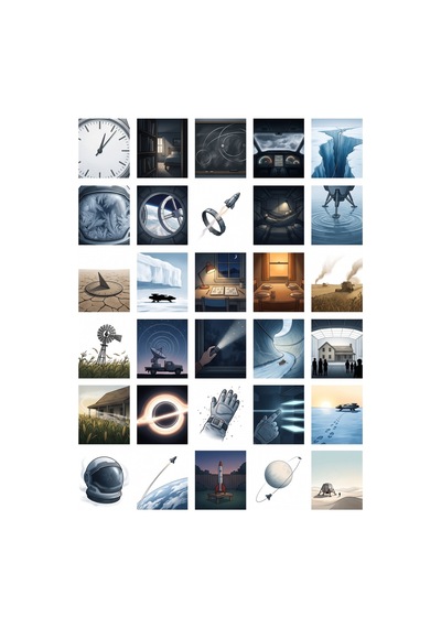 60 Adet Interstellar Temalı Sticker Seti - 2 Sayfa - Laptop Defter İçin Çok Renkli