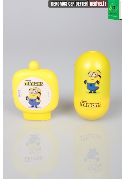 X Dekomus , Lisanslı Minions Roly-polly Silgili Kalemtraş Ve Rotating Silgi Seti