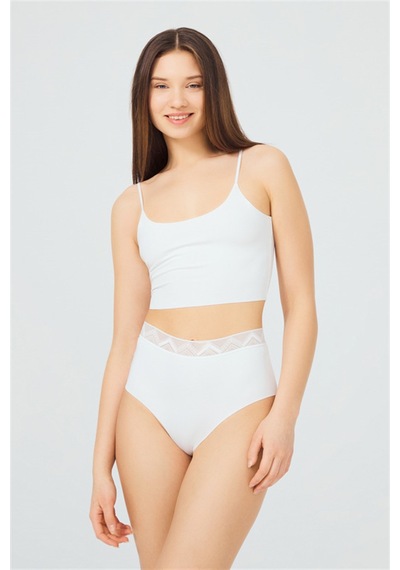 Cottonhill Basic Yüksek Bel Lazer Kesim Bikini Külot 3'lü Paket Renkli2 Çok Renkli
