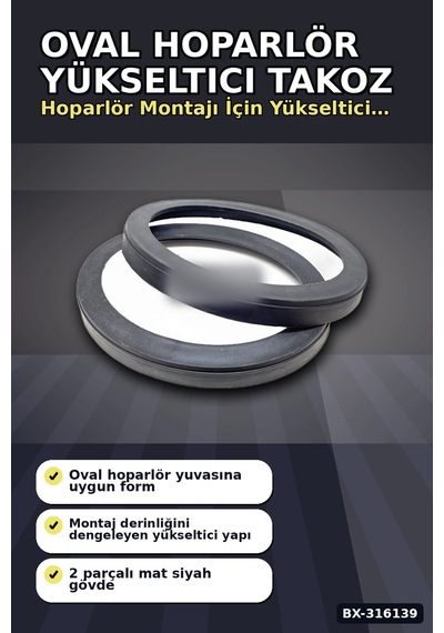 Oval Hoparlör Yükseltici Takoz Altlık 16 Cm Oto Ses Sistemi İçin 2 Adet Bx-316139