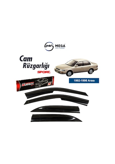 Toyota Corolla Uyumlu 1992-1998 Arası Mugen Tip Cam Rüzgarlık Sunplex