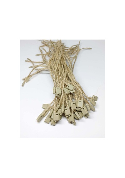 Kraft Kilitli Etiket Bağlama Hasır Ipi -jüt Ip 18 Cm 50 Adet - 694616541