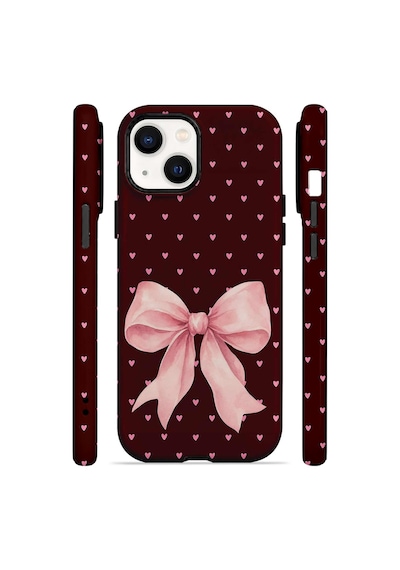 Velvoria Valestra Blush Heart Bow Apple iPhone Uyumlu 15 Darbe Korumalı Kılıf Valestra Select - Blush Heart Bow