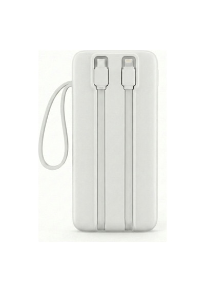 Ven-dens Vd-pb060 10000 Mah Premium Power Bank Dahili Çift Kablolu BEYAZ