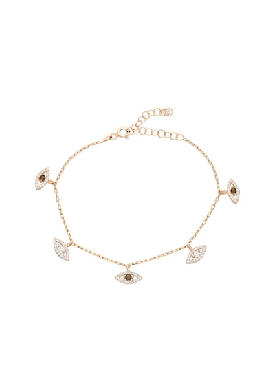 Zirkon Taşlı Bileklik 717025 Rose Gümüş