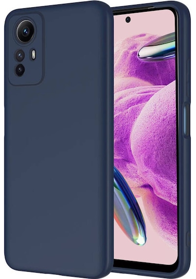 Redmi Note 12s İçi Kadife Dolgulu Şık Candy Lansman Silikon Kılıf Lacivert
