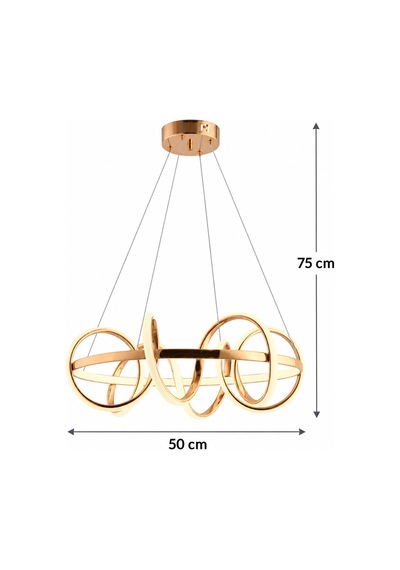 Kuzey Büyük Modern Ledli Avize 3 Renk Power Ledli Gold Kaplama Yatak Odası Salon Mutfak