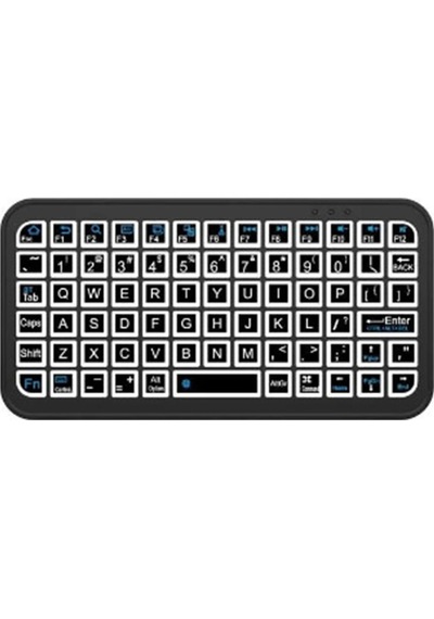 Mini Klavye Smarttv Işıklı Bluetooth Kablosuz Televizyon Ps3 Dizüstü Tabletler Ve Telefonlar İçin