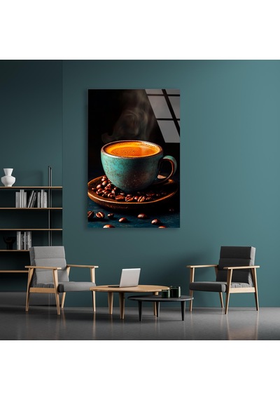 Kahve Keyfi - Cam Tablo - Deg0705 50 X 70 Cm
