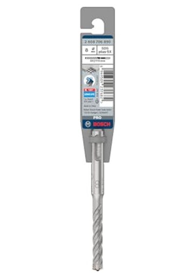 Ayrex 1x Pro Sds Plus-5x Kırıcı Delici Delme Ucu Donatılı Beton, Beton, Ø 8,00 Mm, Professional Aksesuar Kırıc