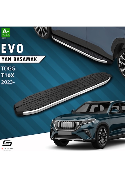 S-dizayn Togg T10x Evo Krom Yan Basamak 203 Cm 2023 Üzeri