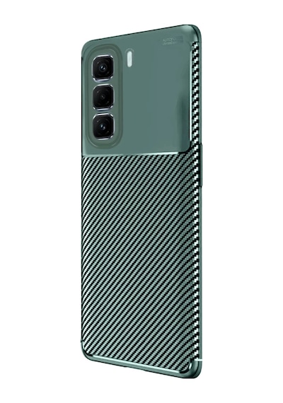 İnfinix Hot 50 Pro Plus 4g Uyumlu Auto Focus Karbon Kapak - Koyu Yeşil Çok Renkli
