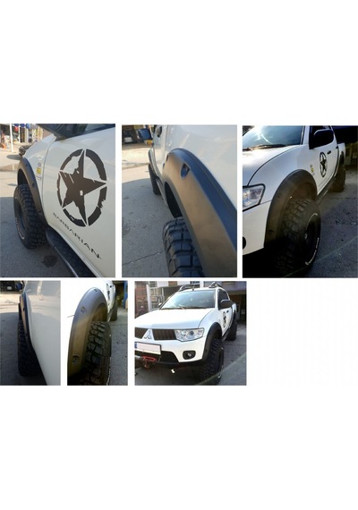 Mitsubishi L200 2007 - 2015 Arası Çamurluk Üstü Dodik 4 Parça