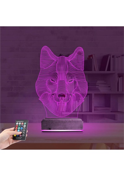 Luvivia Kurt 3d Lamba - Masa Gece Lambası Şeffaf