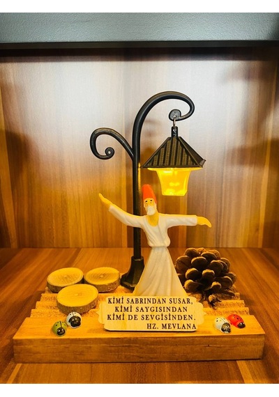Mevlana Sözleri Resimli, Mevlana, Rumi, Dini Hediye Dekor Lamba