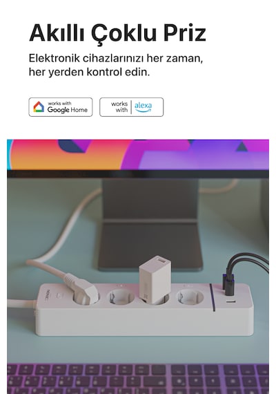 Xenonsmart 4’lü Akıllı Çoklu Priz 180 CM