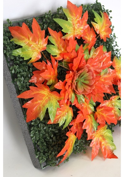 Yapay Çiçek Deposu Yapay Dikey Bitki Hazır Duvar Paneli 55 Cm X 55 Cm Model 11