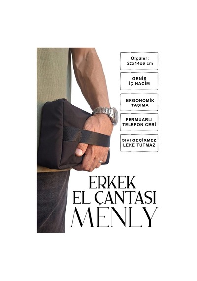 Tuttobene Menly Black Erkek El Çantası Tb035 Siyah