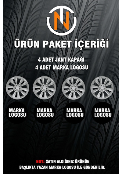 Fiat Albea 14 İnç Jant Kapağı Takım Gri G108