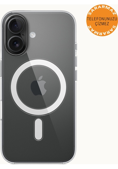 Apple Uyumlu iPhone 16 Animasyonlu Sararmaz Magsafe Kılıf Şeffaf