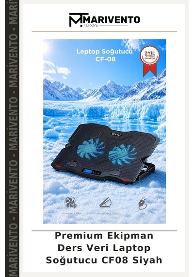 Premium Ekipman Ders Veri Laptop Soğutucu Cf08 Siyah