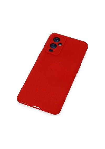 One Plus 9 Kılıf Nano İçi Kadife Silikon - Kırmızı Renkli