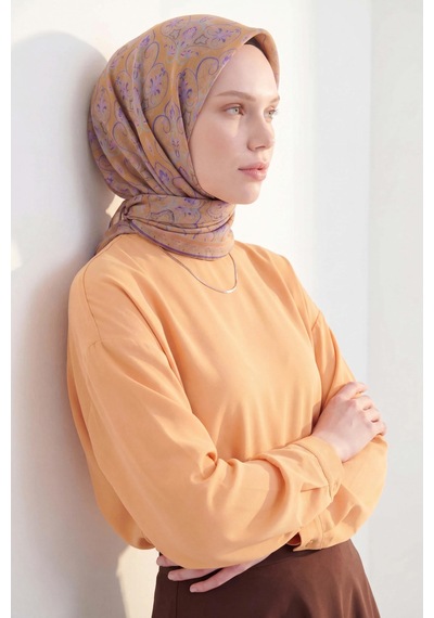 Silk Home Soft Eşarp Rûmi Taba 90x90 Çok Renkli