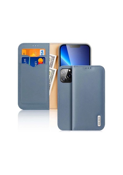 Dux Ducis Apple iPhone Uyumlu 13 Pro Max - Kılıf Mıknatıslı Cüzdanlı Deri - Kılıf Hivo Series- 5775 Siyah