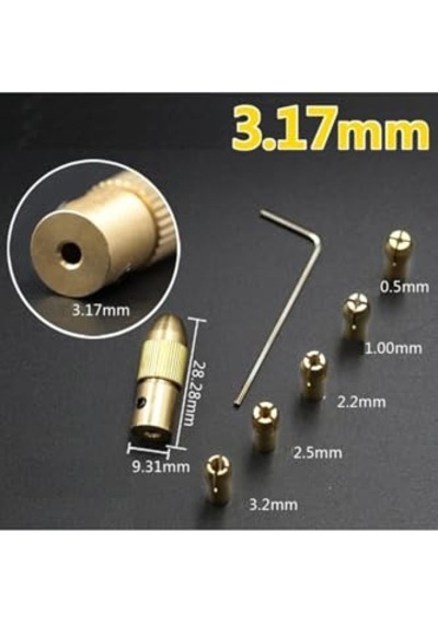 Motor Için Küçük 3 Çene Pesnli Mandren 3.2mm Motor Girişli Okul Proje Ödev Uygulama Hobi