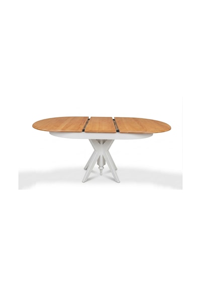 Vintera Açılır Oval Ahşap Mutfak Masası 80x120 Natural-beyaz