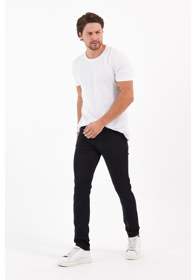Digital Jeans Örme Hamur Kumaş Dar Kesim Slim Fit Erkek Kot P Siyah Açık Gri