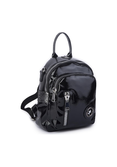 Nas Bag Kadın Dönüştürülebilir Sırt Ve Omuz Çantası Şık Geniş Fermuarlı Çanta 24x31x14 Cm Siyah Krsk Rugan Çok Renkli Nas Bag Kadın Dönüştürülebilir Sırt Ve Omuz Çantası Şık Geniş Fermuarlı Çanta 24x31x14 Cm Siyah Krsk Rugan Çok Renkli