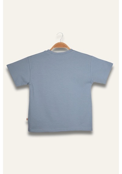 Zeyland Erkek Çocuk Florida Baskılı T-shirt - Mavi Mavi