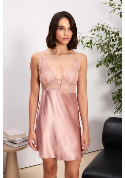 Pierre Cardin 6'lı Brandy Uzun Gecelik Sabahlık Set 6035 Brandy